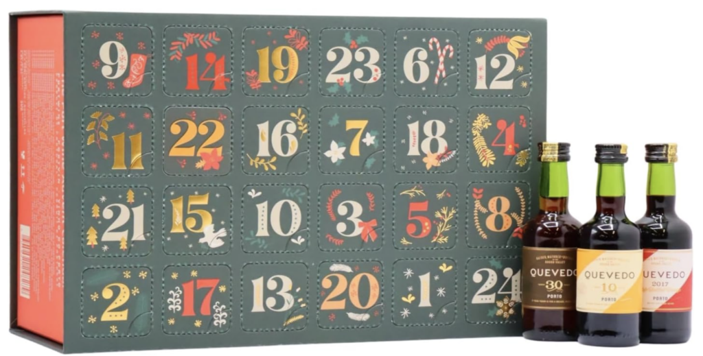 Quevedo Port Wine advent calendar from Portugal, best wine advent calendar